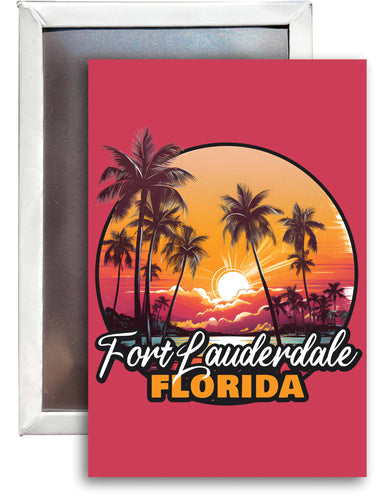 Fort Lauderdale Florida Design A Souvenir 2x3-Inch Fridge Magnet 2-Pack
