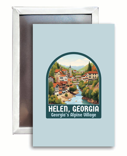Helen Georgia Alpine Village Design Souvenir 2x3-Inch Fridge Magnet Single