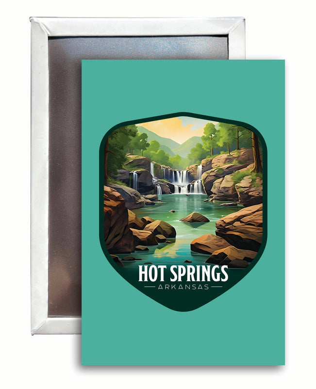 Hot Springs Arkansas Lake Springs Design Souvenir 2x3-Inch Fridge Magnet 4-Pack