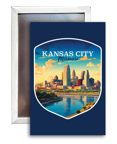Kansas City Missouri Design A Souvenir 2x3-Inch Fridge Magnet 4-Pack