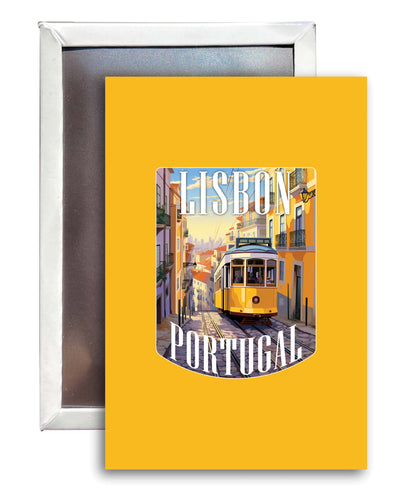 Lisbon Portugal Design A Souvenir 2x3-Inch Fridge Magnet 2-Pack