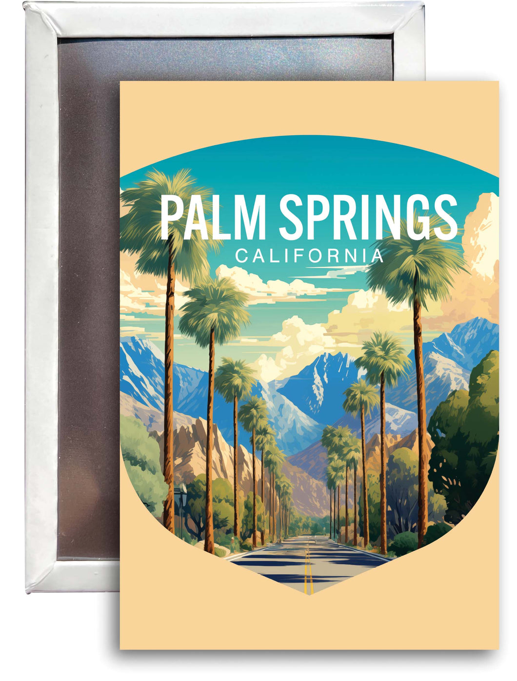 Palm Springs California Design A Souvenir 2x3-Inch Fridge Magnet 2-Pack