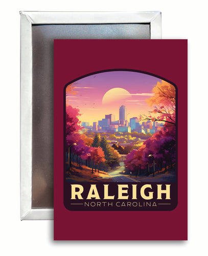 Raleigh North Carolina City of Oaks Design Souvenir 2x3-Inch Fridge Magnet 4-Pack