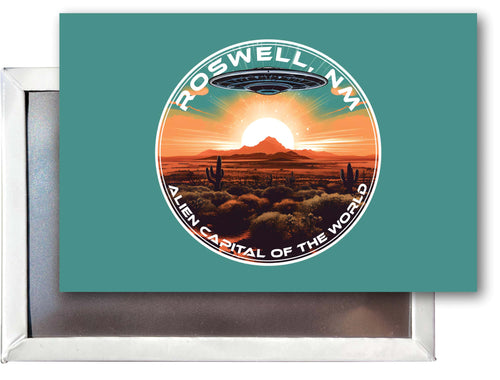 Roswell New Mexico Design A Souvenir 2x3-Inch Fridge Magnet 4-Pack
