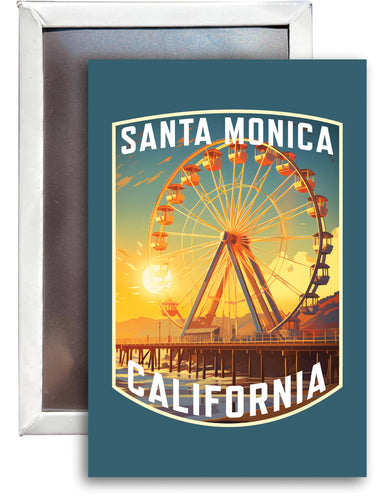 Santa Monica California Design C Souvenir 2x3-Inch Fridge Magnet 4-Pack