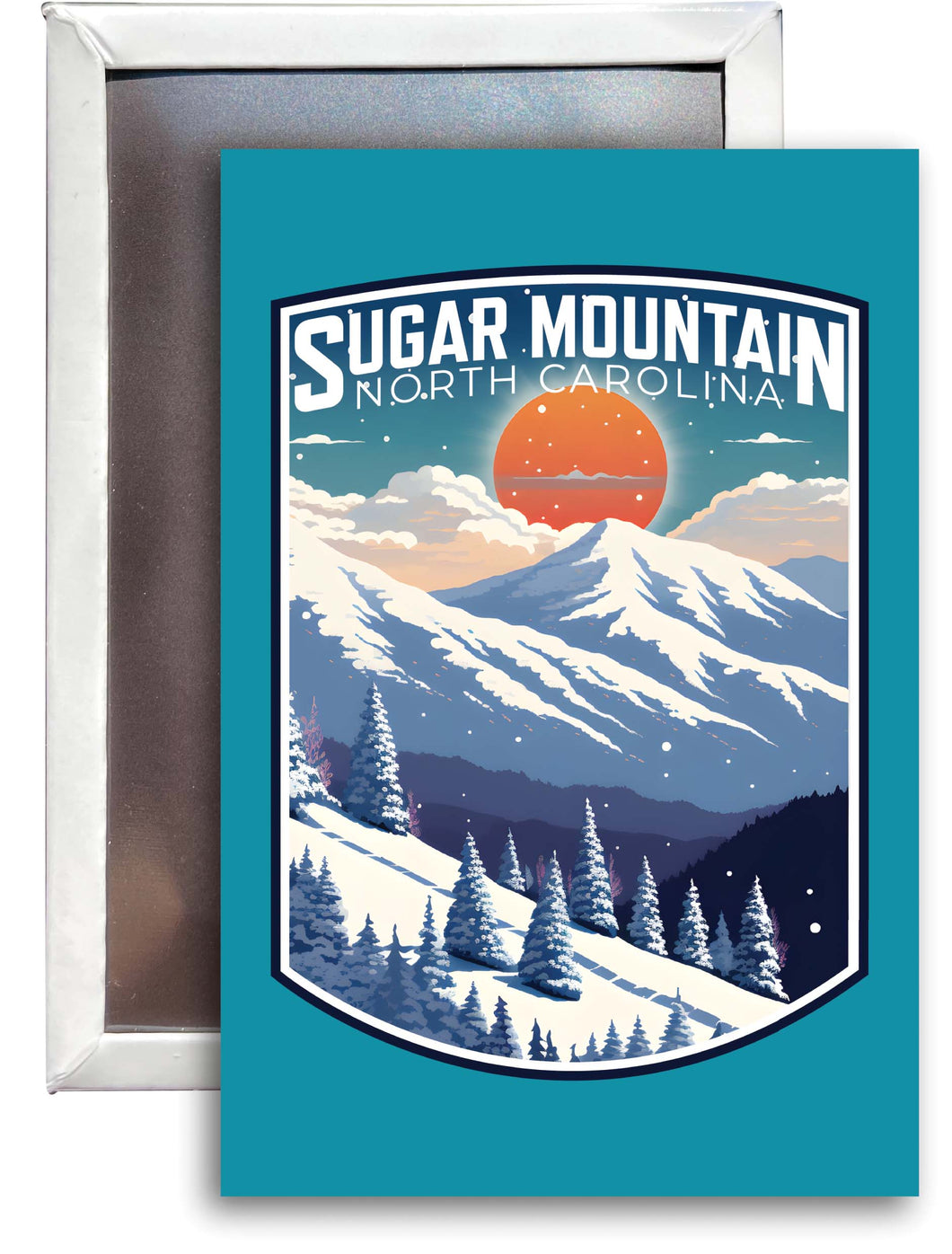 Sugar Mountain North Carolina Design A Souvenir 2x3-Inch Fridge Magnet 4-Pack