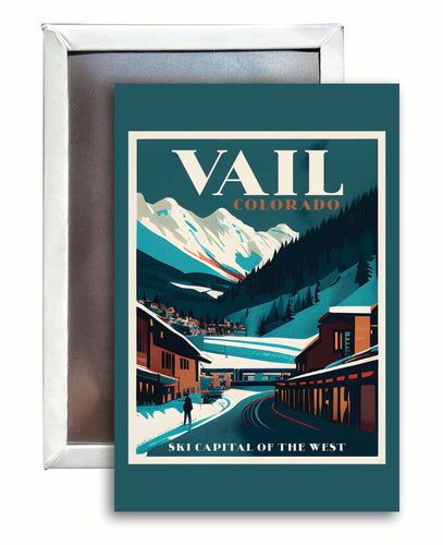 Vail Colorado Design B Souvenir 2x3-Inch Fridge Magnet Single