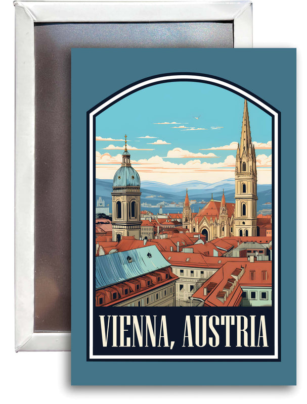 Vienna Austria Design B Souvenir 2x3-Inch Fridge Magnet 4-Pack