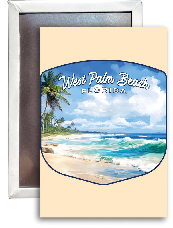 West Palm Beach Florida Design B Souvenir 2x3-Inch Fridge Magnet 2-Pack