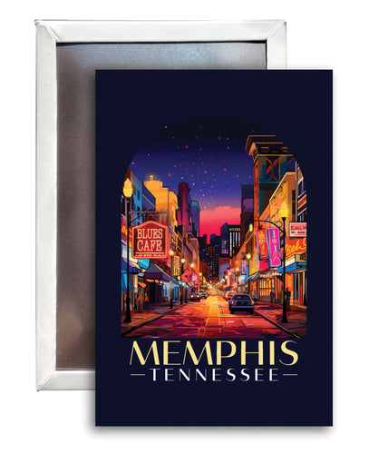 Memphis Tennessee Design C Souvenir Refrigerator Magnet 2.5