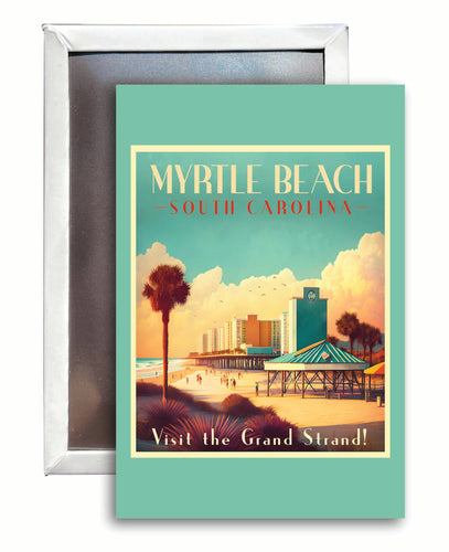 Myrtle Beach South Carolina Design A Souvenir Refrigerator Magnet 2.5