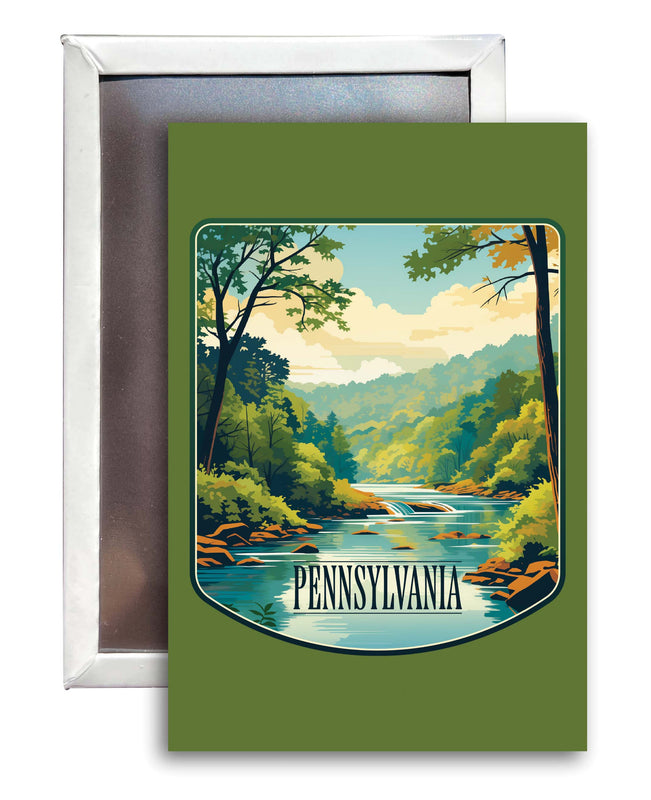 Pennsylvania Design B Souvenir Refrigerator Magnet 2.5"X3.5" Single