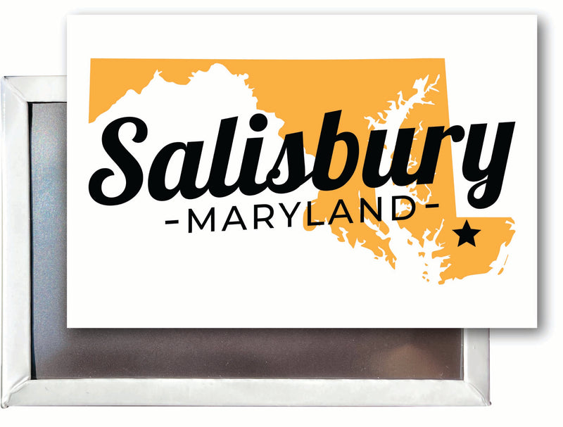 Salisbury Maryland State Shape Design Souvenir Refrigerator Magnet 2.5"X3.5" Single