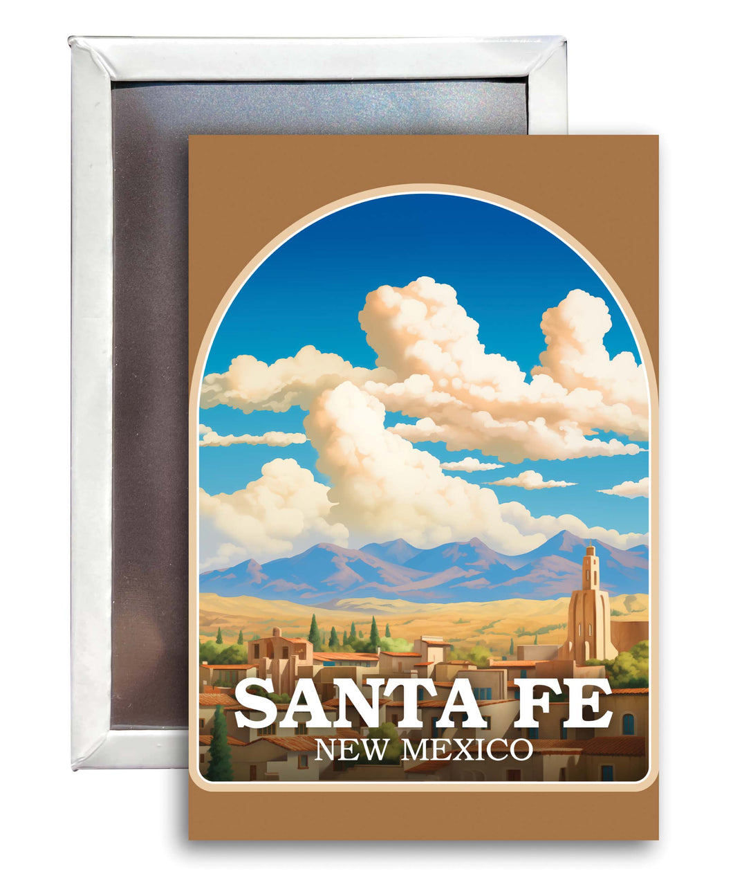 Santa Fe New Mexico Design A Souvenir Refrigerator Magnet 2.5