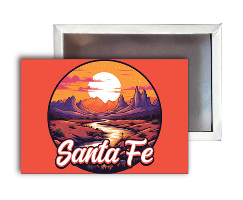 Santa Fe New Mexico Design B Souvenir Refrigerator Magnet 2.5