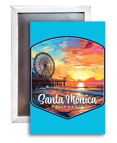Santa Monica California Design A Souvenir Refrigerator Magnet 2.5