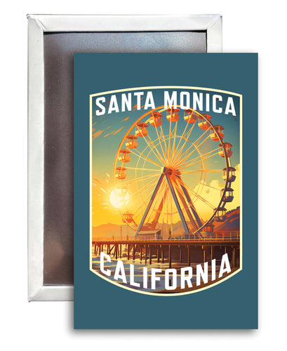 Santa Monica California Design C Souvenir Refrigerator Magnet 2.5