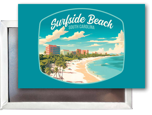 Surfside Beach South Carolina Design B Souvenir Refrigerator Magnet 2.5