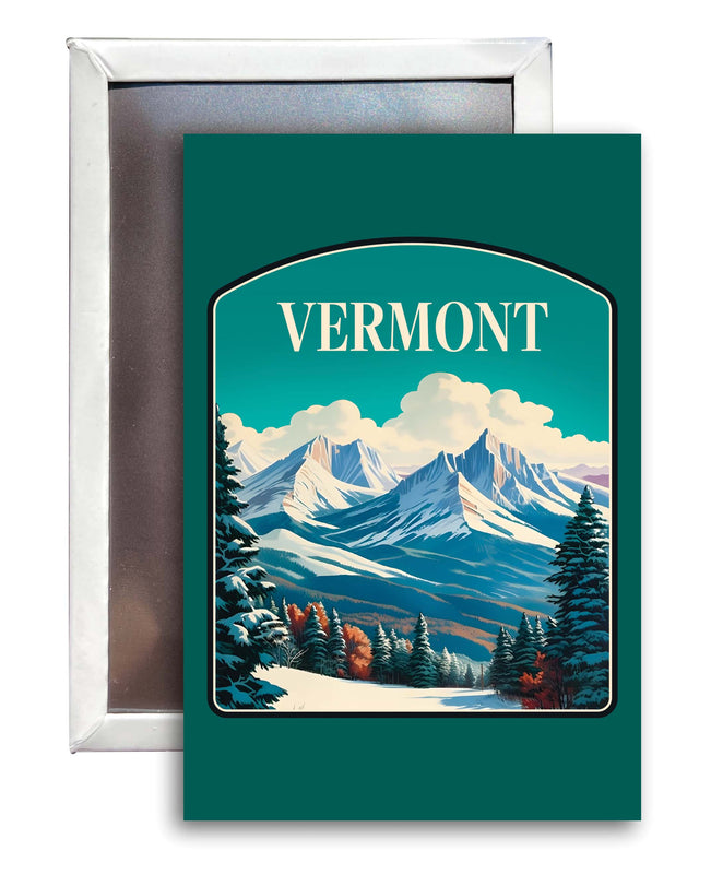 Vermont Design A Souvenir Refrigerator Magnet 2.5"X3.5" 4-Pack