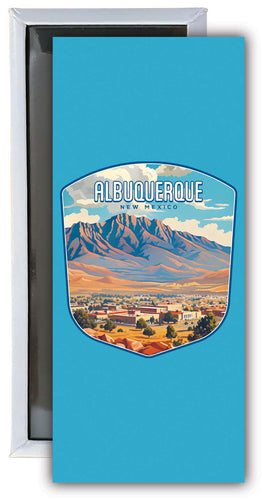Alburqueque New Mexico Design A Souvenir Fridge Magnet 4.75 x 2 Inch 4-Pack