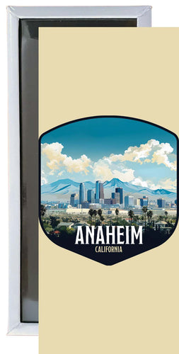 Anaheim California Design A Souvenir Fridge Magnet 4.75 x 2 Inch 4-Pack