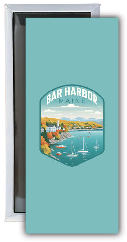 Bar Harbor Maine Design A Souvenir Fridge Magnet 4.75 x 2 Inch 2-Pack