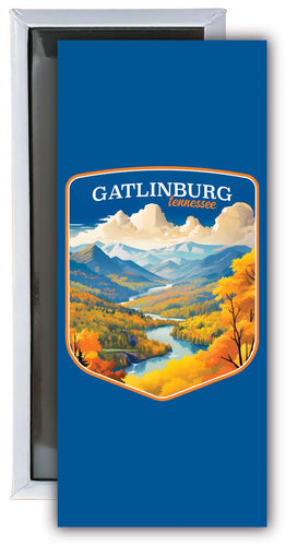 Gatlinburg Tennessee Design D Souvenir Fridge Magnet 4.75 x 2 Inch 2-Pack
