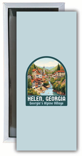 Helen Georgia Alpine Village Design Souvenir Fridge Magnet 4.75 x 2 Inch 2-Pack