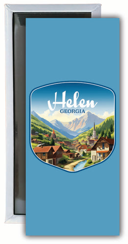 Helen Georgia Town in Mountains Design Souvenir Fridge Magnet 4.75 x 2 Inch 2-Pack