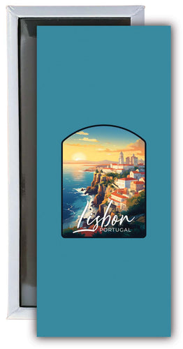 Lisbon Portugal Design B Souvenir Fridge Magnet 4.75 x 2 Inch Single