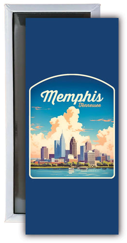 Memphis Tennessee Design A Souvenir Fridge Magnet 4.75 x 2 Inch 2-Pack