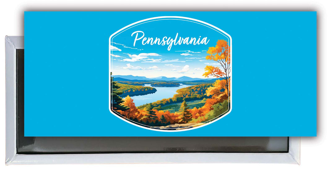 Pennsylvania Design C Souvenir Fridge Magnet 4.75 x 2 Inch 4-Pack