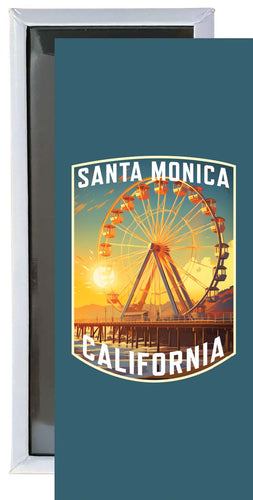Santa Monica California Design C Souvenir Fridge Magnet 4.75 x 2 Inch 2-Pack