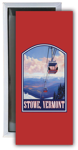 Stowe Mountain Vermont Design B Souvenir Fridge Magnet 4.75 x 2 Inch 4-Pack