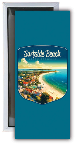 Surfside Beach South Carolina Design A Souvenir Fridge Magnet 4.75 x 2 Inch 4-Pack
