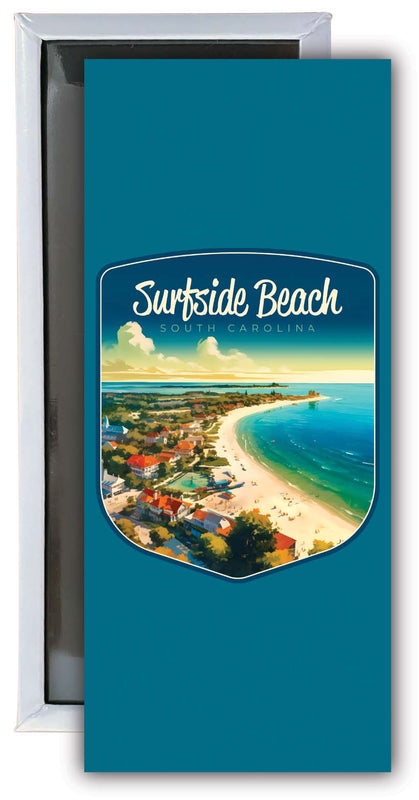 Surfside Beach South Carolina Design A Souvenir Fridge Magnet 4.75 x 2 Inch 4-Pack