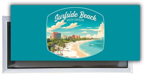 Surfside Beach South Carolina Design B Souvenir Fridge Magnet 4.75 x 2 Inch 4-Pack
