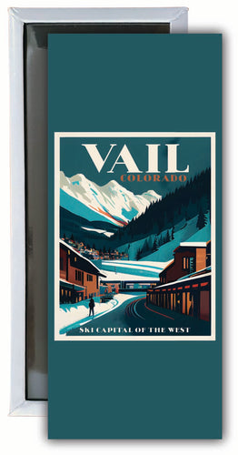 Vail Colorado Design B Souvenir Fridge Magnet 4.75 x 2 Inch Single