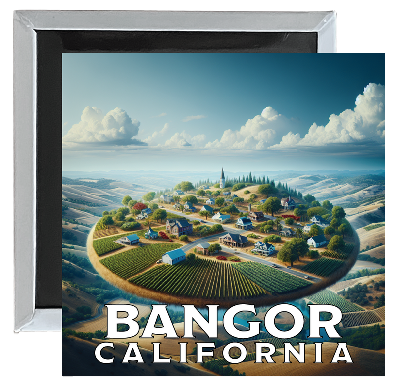 Bangor California Mementos Bangor California Mementos 2.5"x 2.5" Fridge Magnet Officially Licensed Collegiate Product 2-Pack