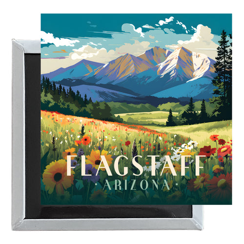 Flagstaff Arizona Design C Souvenir 2.5 x 2.5-Inch Fridge Magnet Single