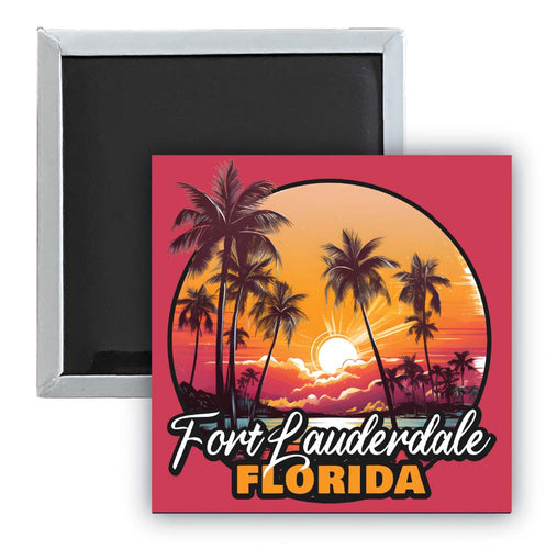Fort Lauderdale Florida Design A Souvenir 2.5 x 2.5-Inch Fridge Magnet Single