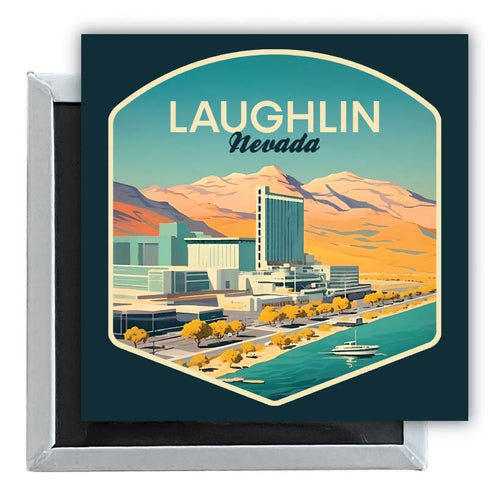 Laughlin Nevada Design A Souvenir 2.5 x 2.5-Inch Fridge Magnet Single