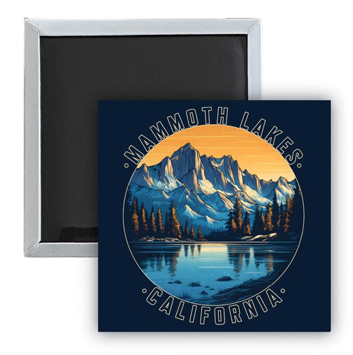Mammoth Lakes California Design B Souvenir 2.5 x 2.5-Inch Fridge Magnet Single