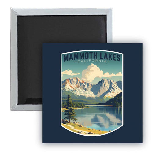 Mammoth Lakes California Design C Souvenir 2.5 x 2.5-Inch Fridge Magnet 2-Pack