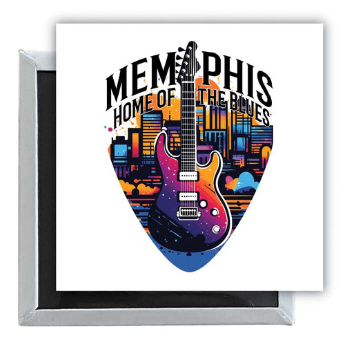 Memphis Tennessee Design B Souvenir 2.5 x 2.5-Inch Fridge Magnet Single