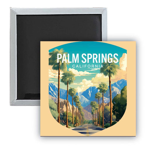 Palm Springs California Design A Souvenir 2.5 x 2.5-Inch Fridge Magnet 2-Pack