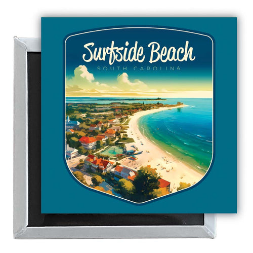 Surfside Beach South Carolina Design A Souvenir 2.5 x 2.5-Inch Fridge Magnet Single