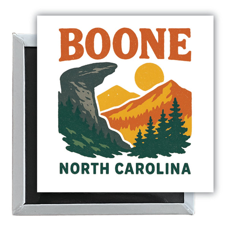 Boone North Carolina Vintage Design Souvenir 2.5 x 2.5-Inch Fridge Magnet 