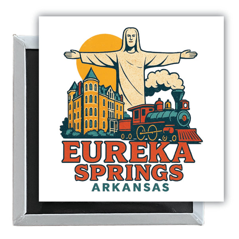 Eureka Springs Arkansas Vintage Design Souvenir 2.5 x 2.5-Inch Fridge Magnet 
