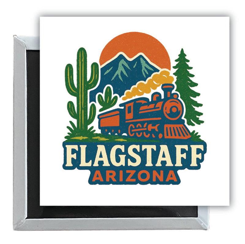 Flagstaff Arizona Vintage Design Souvenir 2.5 x 2.5-Inch Fridge Magnet 